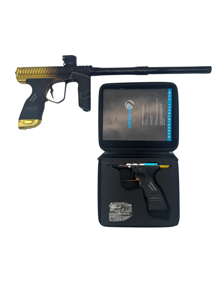 DYE DSR+ TWISTER GOLD/BLACK FADE W/MECH FRMAE USED