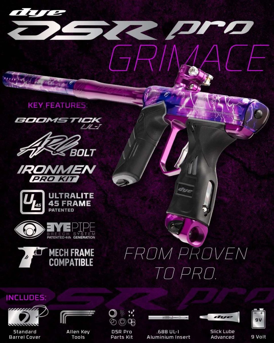 DYE DSR PRO PGA GRIMACE - POLISH (BRAND NEW IN STOCK &amp; SHIPPING) - P8Ball - Buy, Sell, Trade