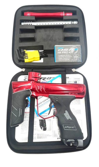 DYE DSR+ W/IMPRO KIT RED/GRAY W/BILLY WING TRIGGER USED - P8Ball - Buy, Sell, Trade