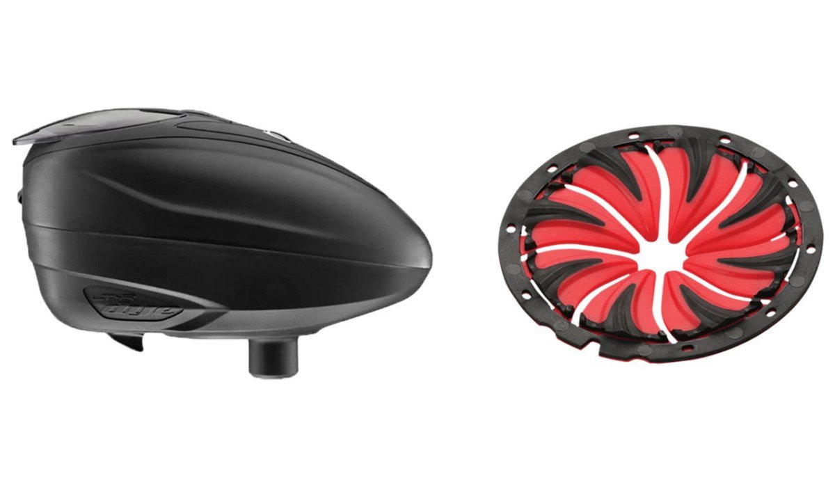 Dye LT - R Paintball Loader Hopper - Black w/ Red LT - R Quickfeed Speedfeed - P8Ball - Buy, Sell, Trade