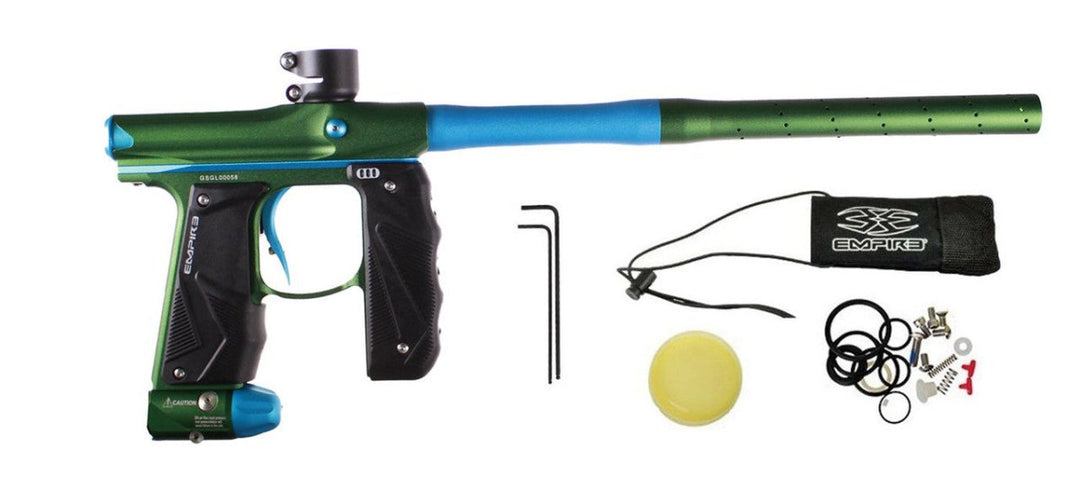 Empire Mini GS Paintball Marker - Green with Aqua Accents - NEW - P8Ball - Buy, Sell, Trade