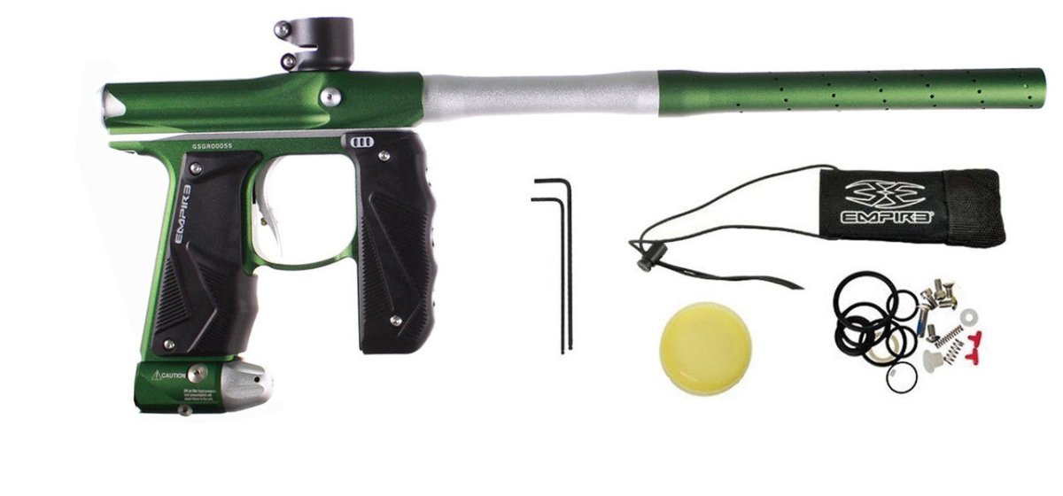 Empire Mini GS Paintball Marker - Green with Silver Accents - NEW - P8Ball - Buy, Sell, Trade