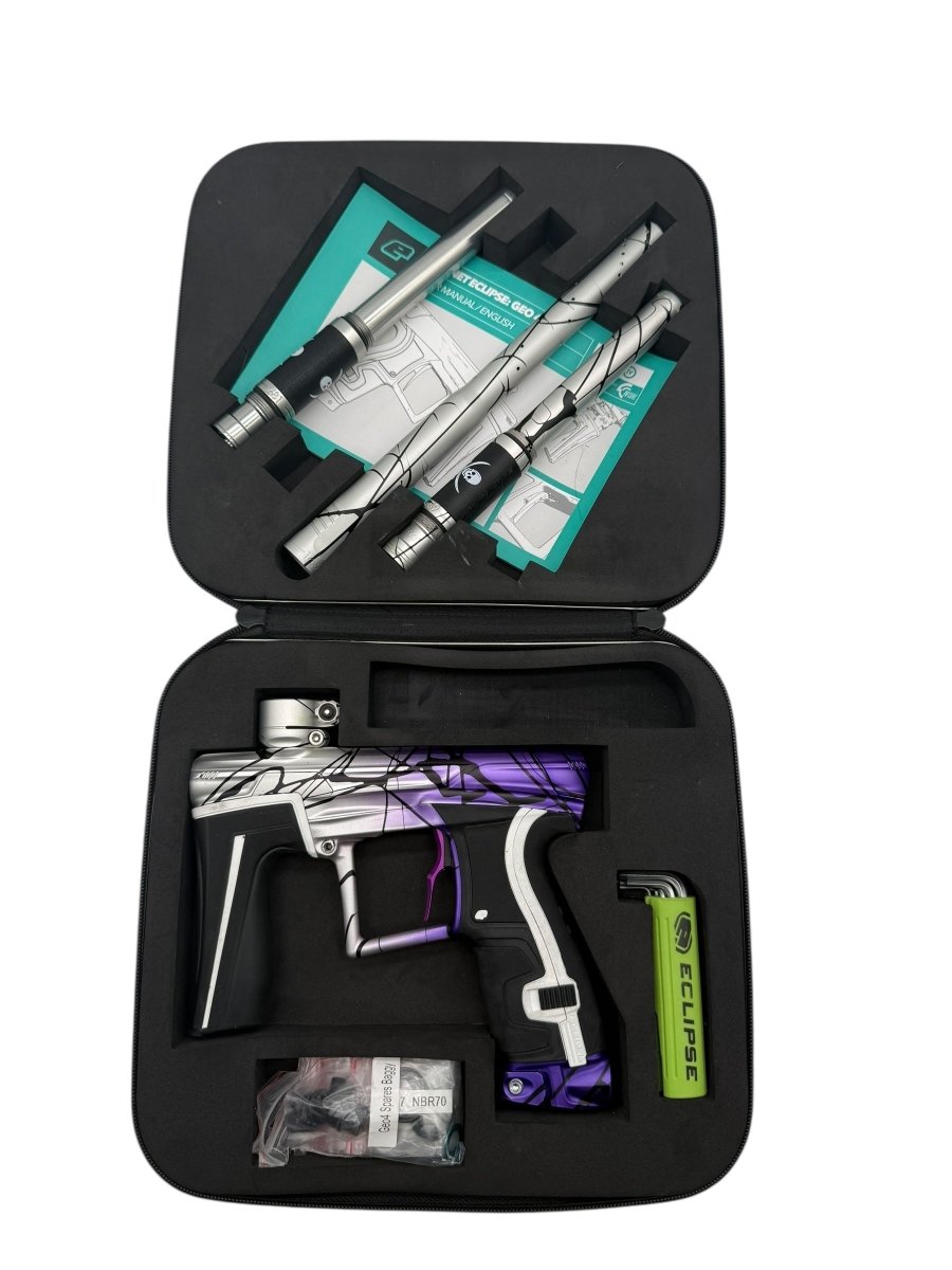 PLANET ECLIPSE GEO4 CUSTOM ANODIZED PURPLE - WHITE FADE SPLASH USED - P8Ball - Buy, Sell, Trade