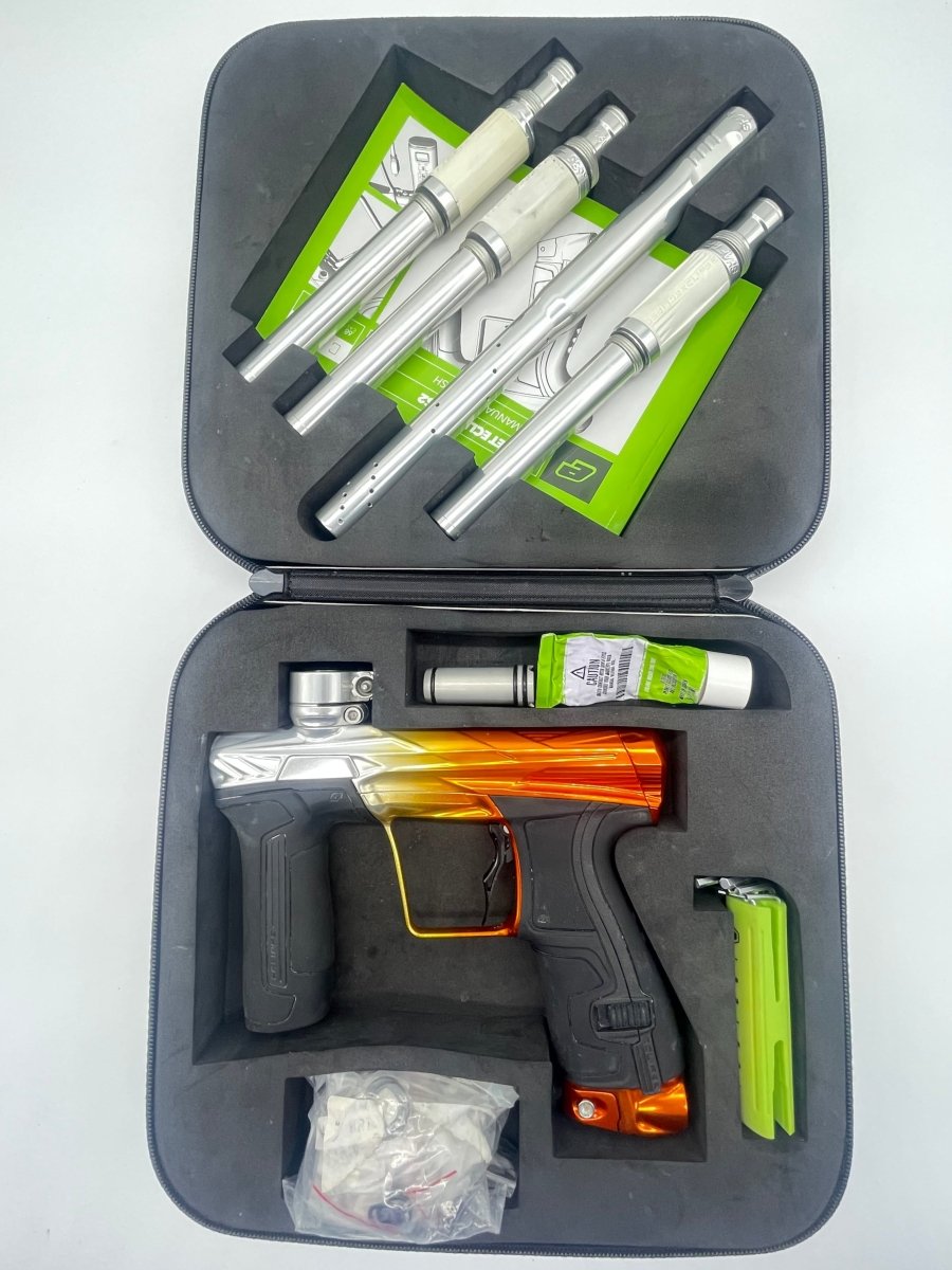 PLANET ECLIPSE HK CS2 CUSTOM ANODIZED SILVER-ORANGE USED – P8Ball