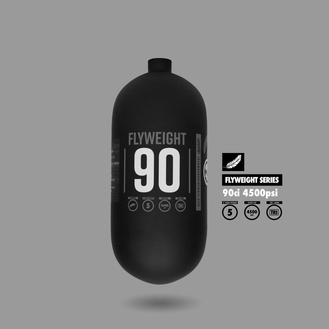 PRO DNA™ FLYWEIGHT AIR TANK 90CI - MATTE BLACK - P8Ball - Buy, Sell, Trade