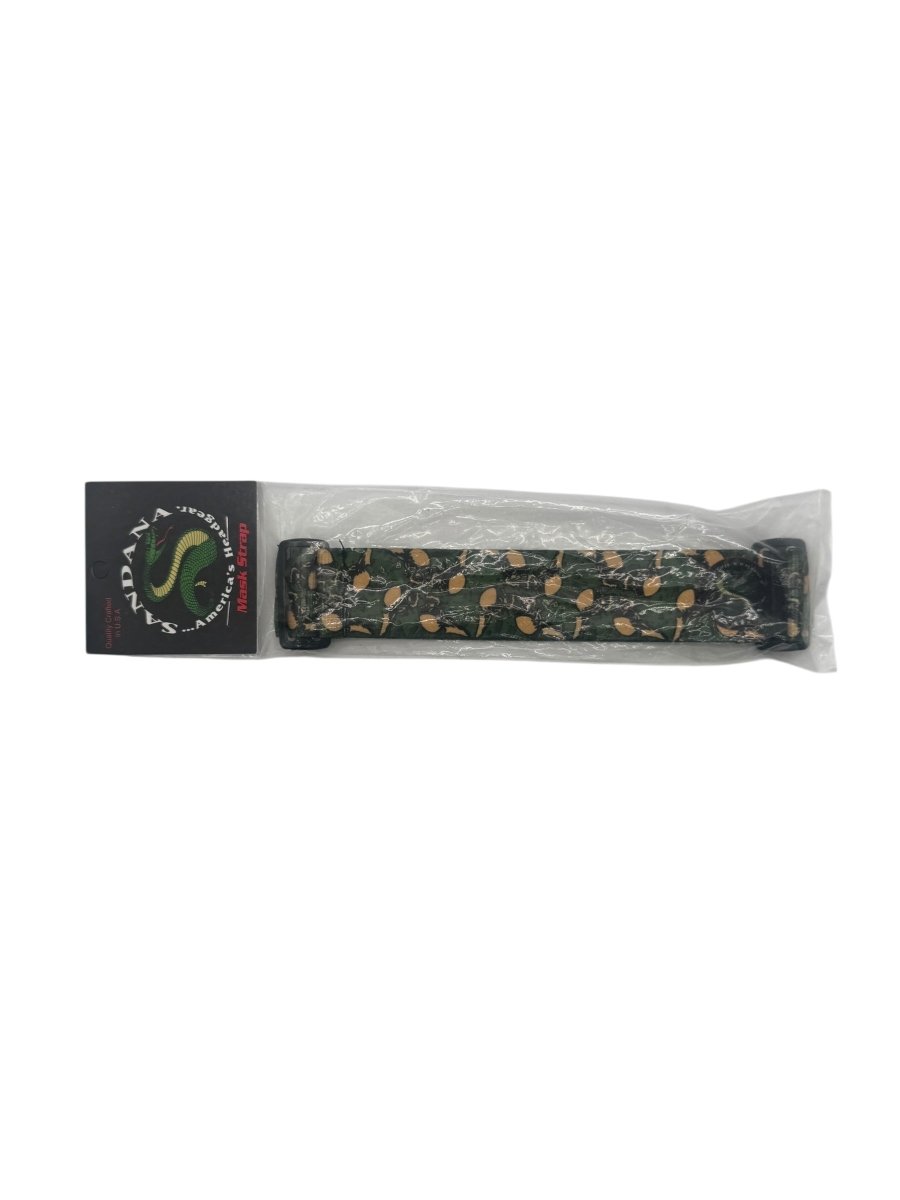 SANDANA GOGGLE STRAP GREEN/TAN FLYING SKULLS - P8Ball - Buy, Sell, Trade
