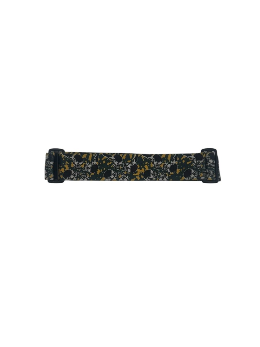 SANDANA GOGGLE STRAP GREEN/YELLOW FLYING SKULLS - P8Ball - Buy, Sell, Trade