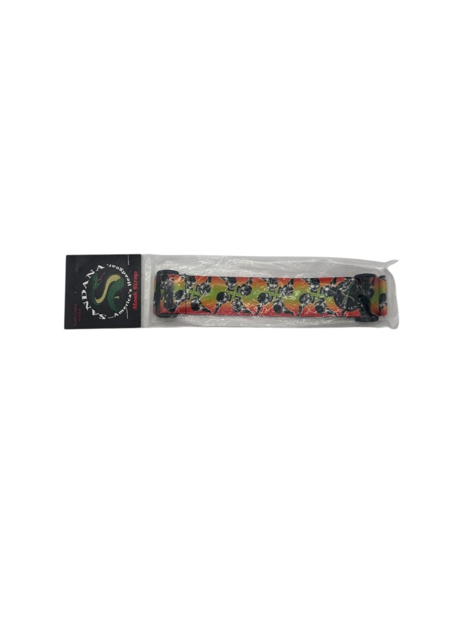 SANDANA GOGGLE STRAP ORANGE/YELLOW FADE FLYING SKULLS - P8Ball - Buy, Sell, Trade