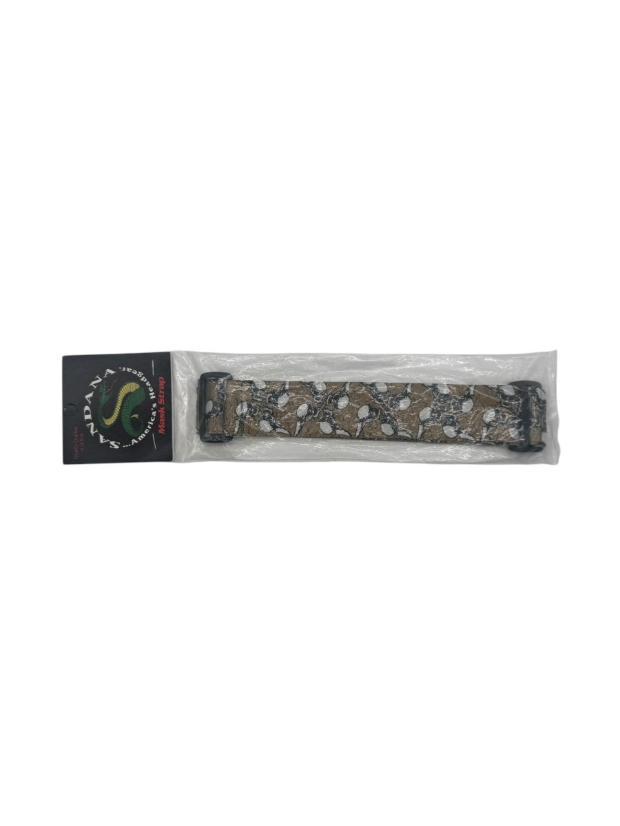 SANDANA GOGGLE STRAP TAN/WHITE FLYING SKULLS - P8Ball - Buy, Sell, Trade