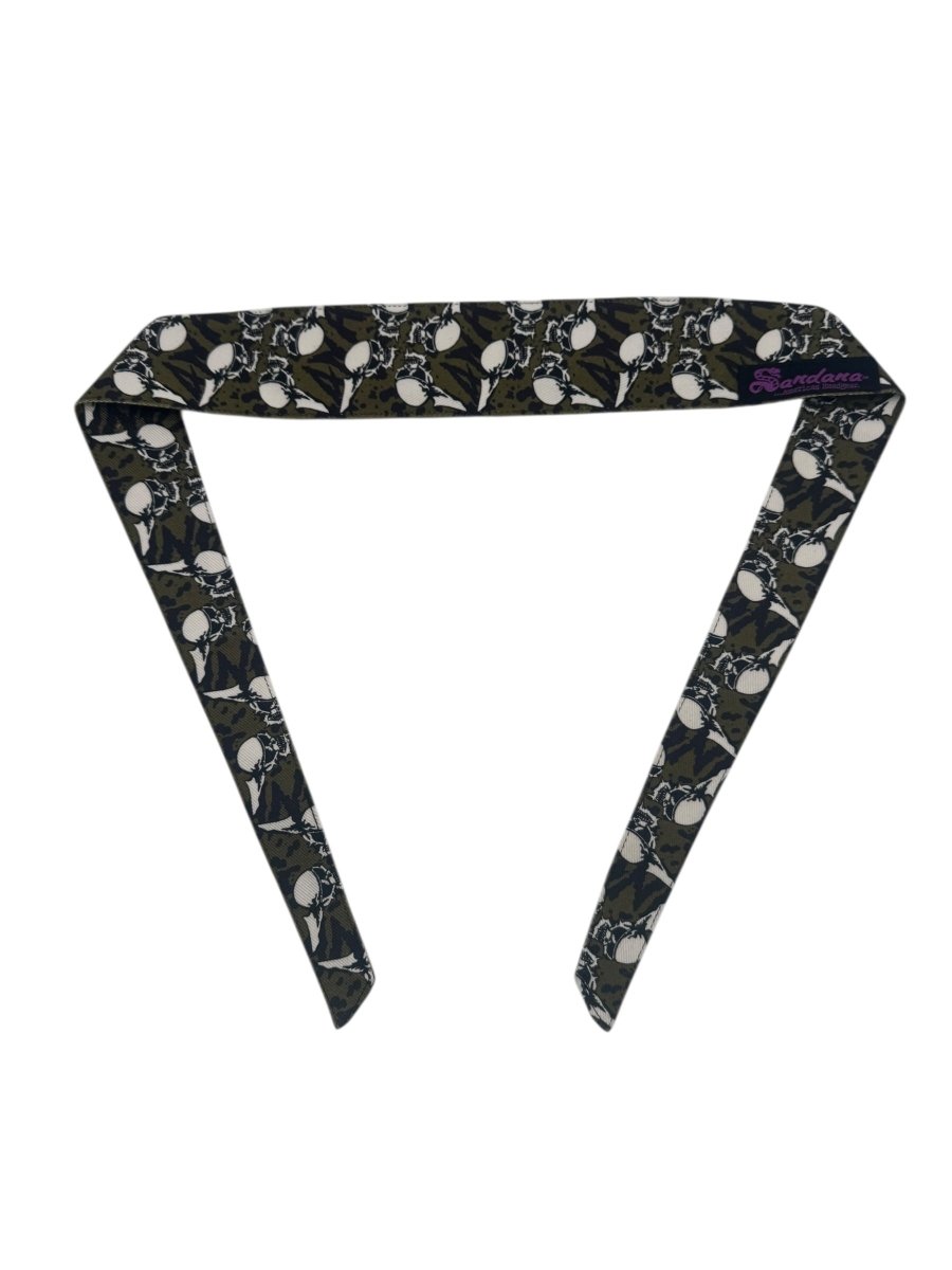 SANDANA HEADBAND BLACK/WHITE FLYING SKULLS - P8Ball - Buy, Sell, Trade