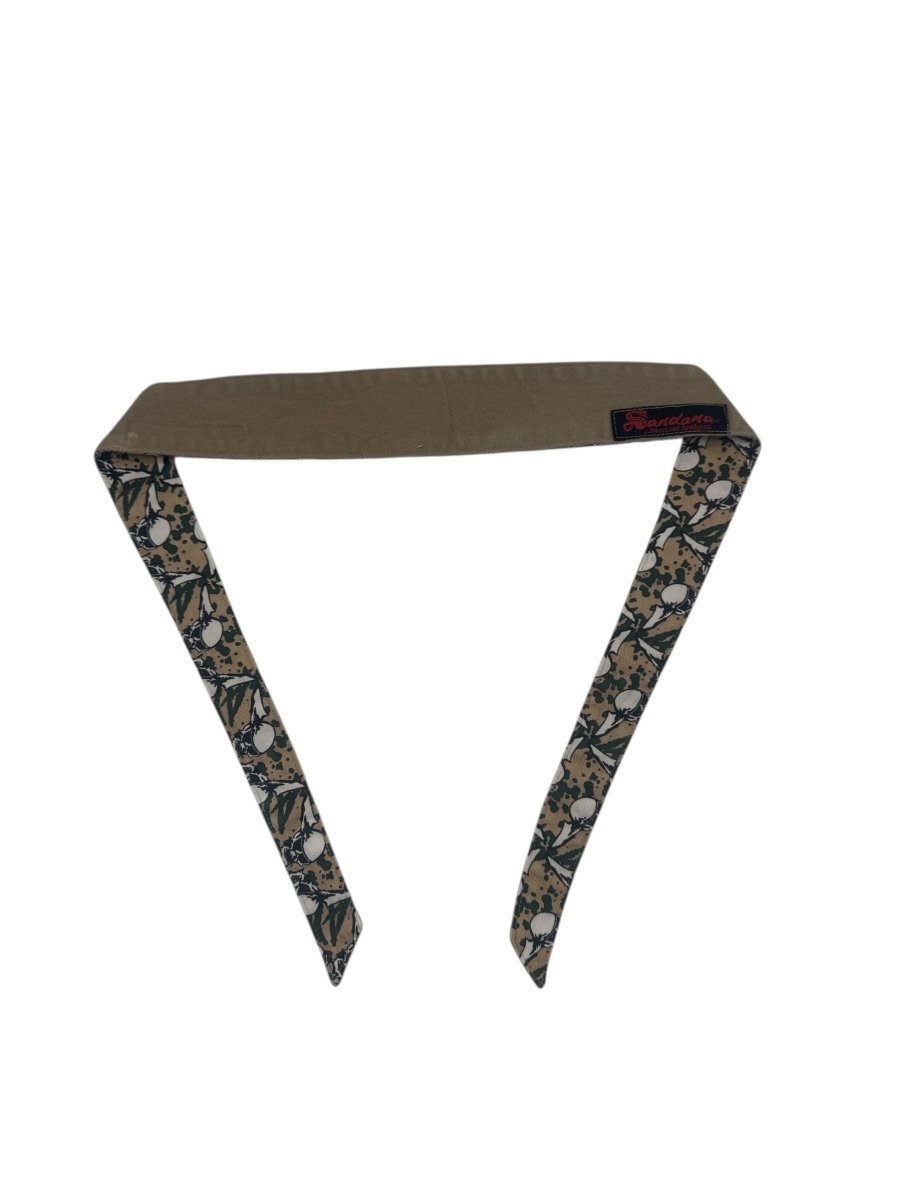 SANDANA HEADBAND TAN/GREEN FLYING SKULLS REVERSIBLE - P8Ball - Buy, Sell, Trade