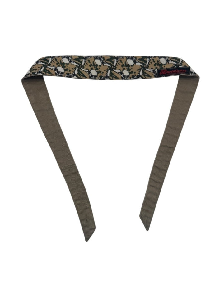 SANDANA HEADBAND TAN/GREEN FLYING SKULLS REVERSIBLE - P8Ball - Buy, Sell, Trade