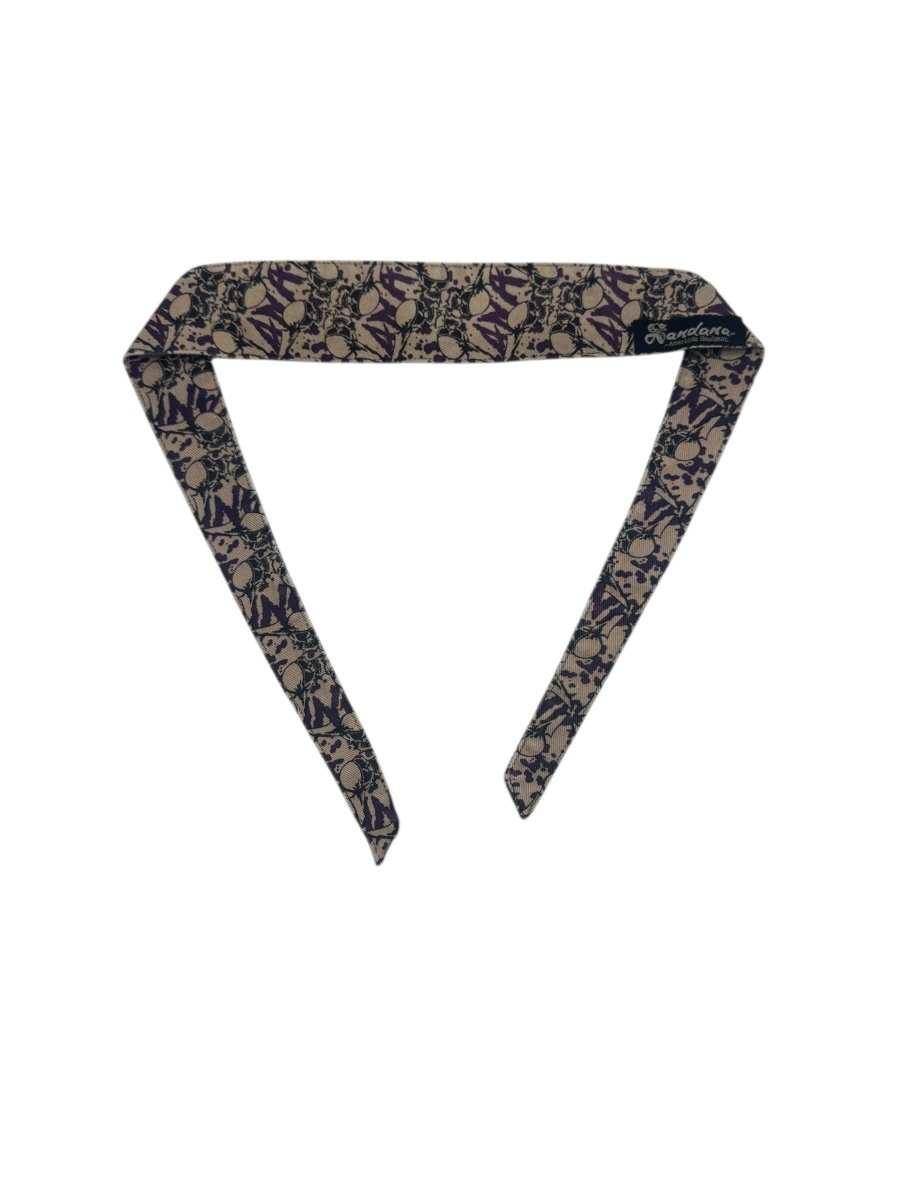 SANDANA HEADBAND TAN/PURPLE FLYING SKULLS - P8Ball - Buy, Sell, Trade