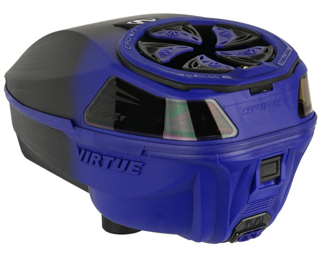 Virtue Spire V 5 Electronic Paintball Hopper Loader w/ Speedfeed and Lid - Blue Black Fade - P8Ball - Buy, Sell, Trade