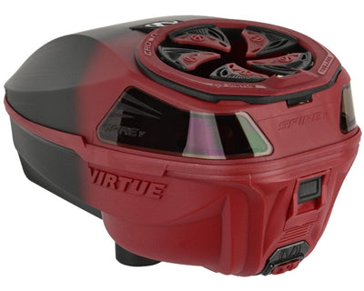 Virtue Spire V 5 Electronic Paintball Hopper Loader w/ Speedfeed and Lid - Red Black Fade - P8Ball - Buy, Sell, Trade