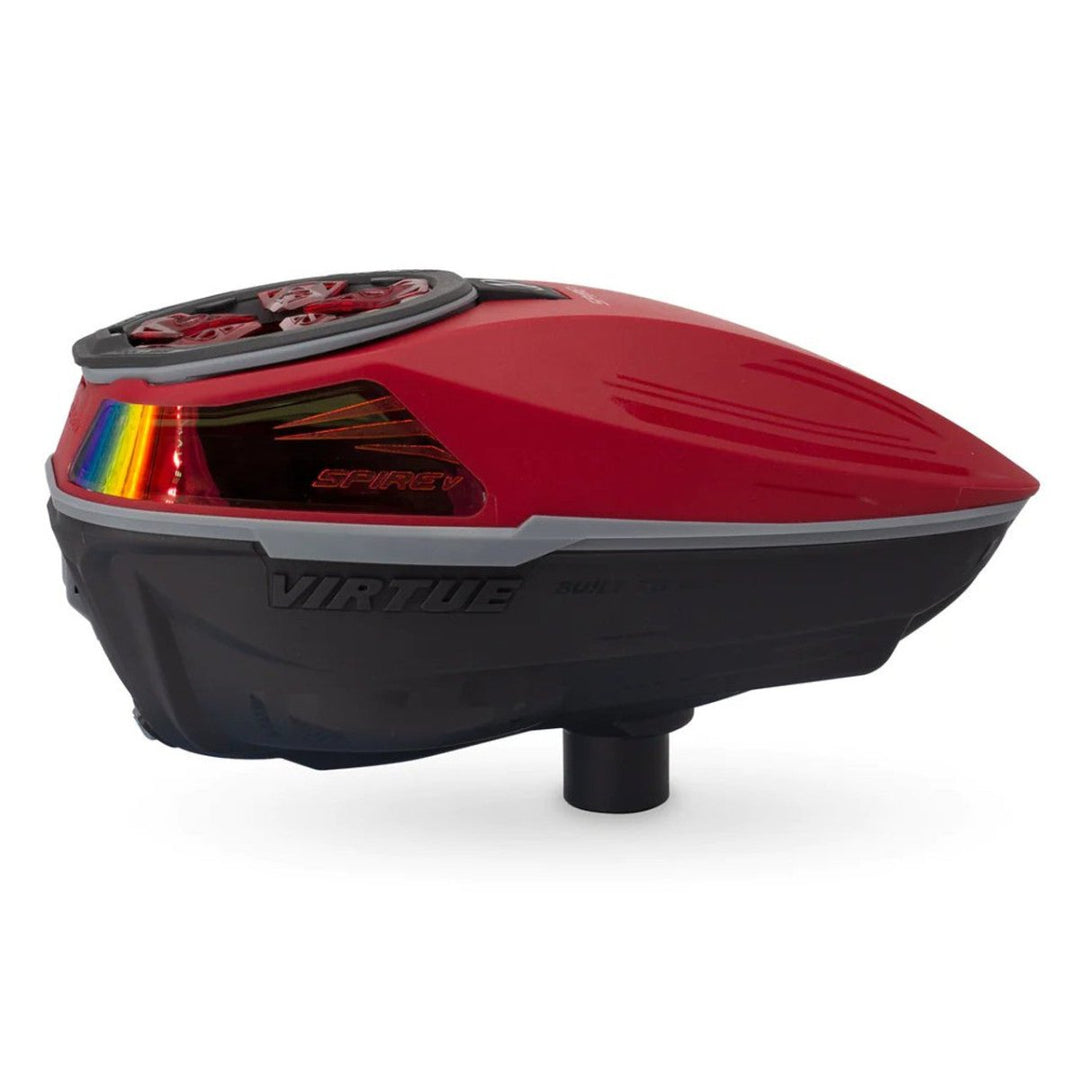 Virtue Spire V 5 Electronic Paintball Hopper Loader w/ Speedfeed and Lid - Red Storm - P8Ball - Buy, Sell, Trade