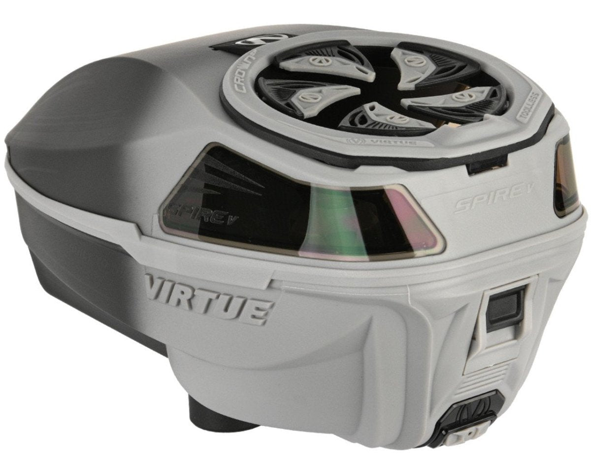 Virtue Spire V 5 Electronic Paintball Hopper Loader w/ Speedfeed and Lid - Silver Black Fade - P8Ball - Buy, Sell, Trade